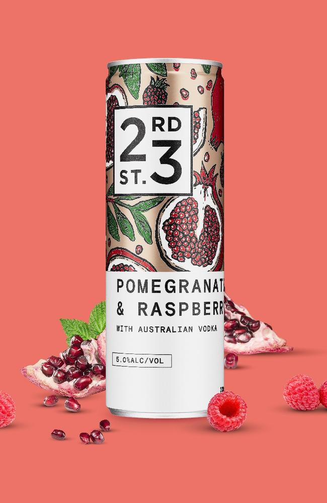 The 23rd Street Distillery Pomegranate and Raspberry.