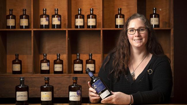 Killara Distillery owner and distiller Kristy Lark-Booth at the Richmond facility. Picture: CHRIS KIDD