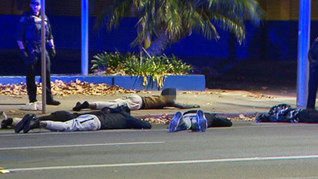 Several arrests were made in the Adelaide CBD in 2022 when a man was stabbed to death on North Terrace. Picture 7NEWS