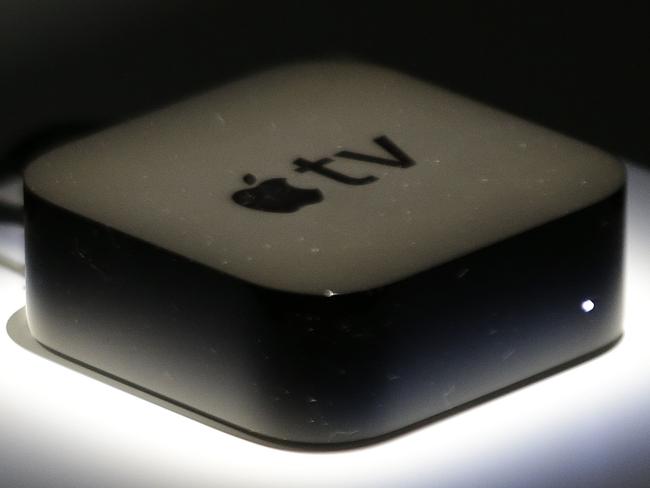 FILE - This Sept. 9, 2015, file photo shows the new Apple TV during a product display following an Apple event in San Francisco. The newly overhauled Apple TV is not just for video, photos and music anymore, but a way to bring to the big screen just about anything you can do on a phone or tablet. (AP Photo/Eric Risberg, File)