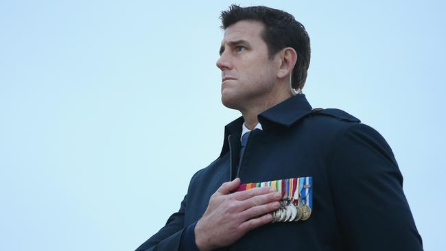 Ben Roberts-Smith at the Dawn Service at the Anzac Commemorative Site in Turkey in 2015. Picture: Getty Images