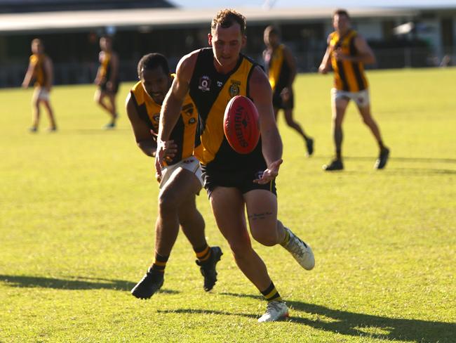 Pictured: James Bennett. Manunda Hawks v North Cairns Tigers at Watsons Oval. AFL Cairns Round 18 2024. Photo: Gyan-Reece Rocha