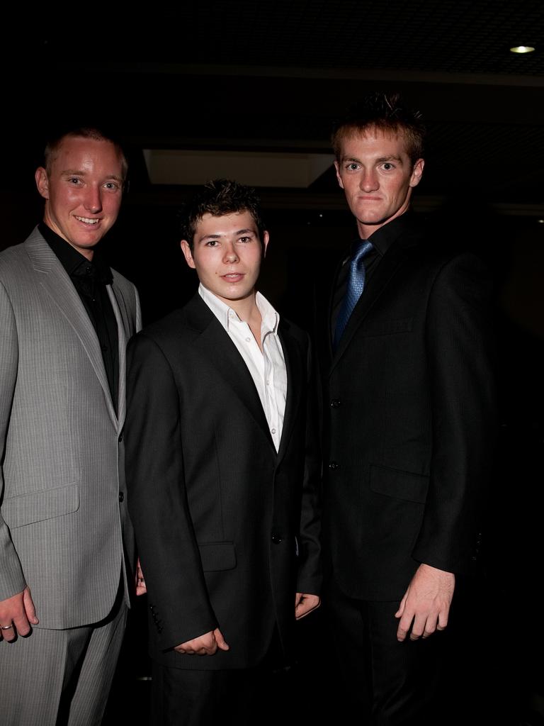 Cameron Dickson, Wade Roach and Matt Mckay at the 2009 Taminmin College formal at the Crown Hotel. Picture: NT NEWS