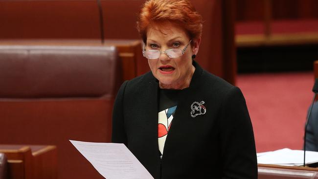 Support for Pauline Hanson’s One Nation has increased. Picture: Kym Smith