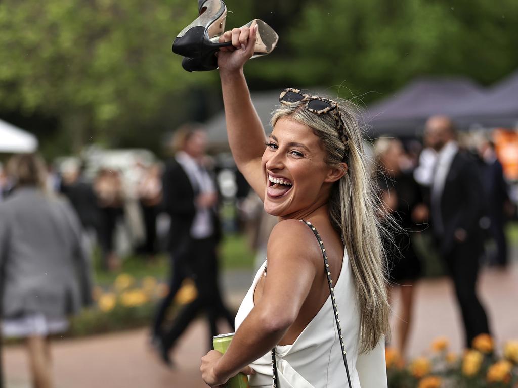 The high heels came off pretty quickly. Picture: Getty Images