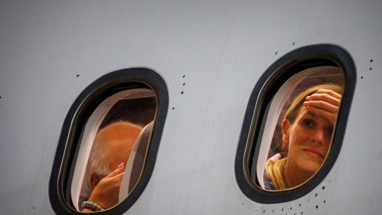 More passengers arrived into Brisbane on a French Government flight from Noumea on Wednesday. Picture: AFP via NewsWire