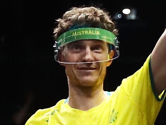 GOLD COAST, AUSTRALIA - APRIL 14:  Donna Urquhart and Cameron Pilley of Australia celebrate victory during the Mixed Doubles Gold Medal Match between Dipika Pallikal Karthik and Saurav Ghosal of India and Donna Urquhart and Cameron Pilley of Australia on day 10 of the Gold Coast 2018 Commonwealth Games at Oxenford Studios on April 14, 2018 in Gold Coast, Australia.  (Photo by Matt King/Getty Images)