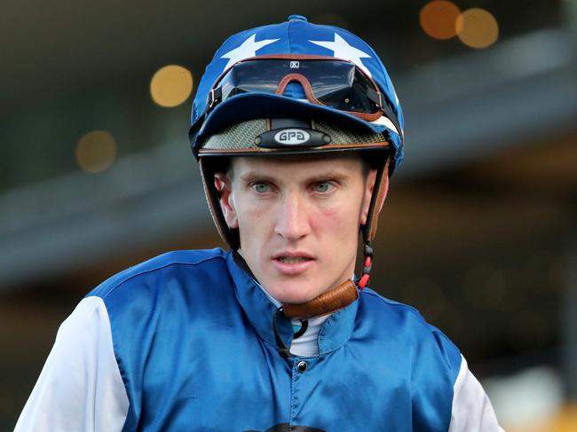 SYDNEY, AUSTRALIA - MAY 20: Chad Schofield riding Outlandos wins Race 7 Vale Ian Finn during Lord Mayors Cup Day Sydney Racing at Rosehill Gardens on May 20, 2023 in Sydney, Australia. (Photo by Jeremy Ng/Getty Images)