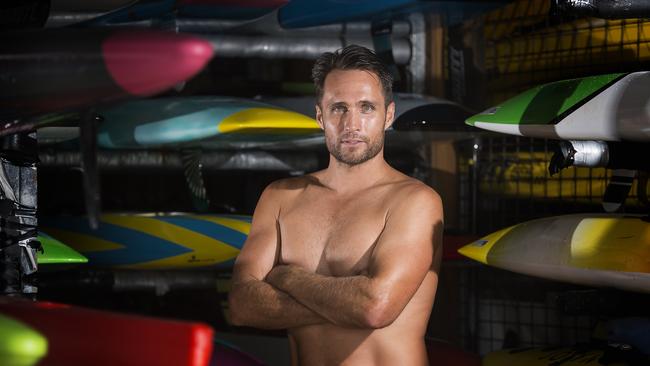 Ky Hurst is one of Australia’s best known surf lifesavers and also competed at two Olympics in open water swimming. Pic: AAP/Troy Snook.