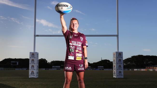 Former Rugby Sevens player Lauren Brown has signed with the Broncos. Picture: Glenn Hampson.