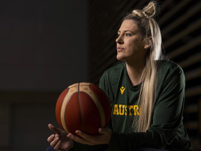 MELBOURNE, AUSTRALIA - AUGUST 10: Lauren Jackson poses for a photograph during a media opportunity at State Basketball Centre on August 10, 2022 in Melbourne, Australia. (Photo by Daniel Pockett/Getty Images)