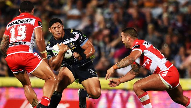 Jason Taumalolo had a monster game for the Cowboys. Picture: Zak Simmonds