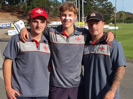 Gisborne's centurions Riley Vernon, Wil Mackay and Spencer Jones.