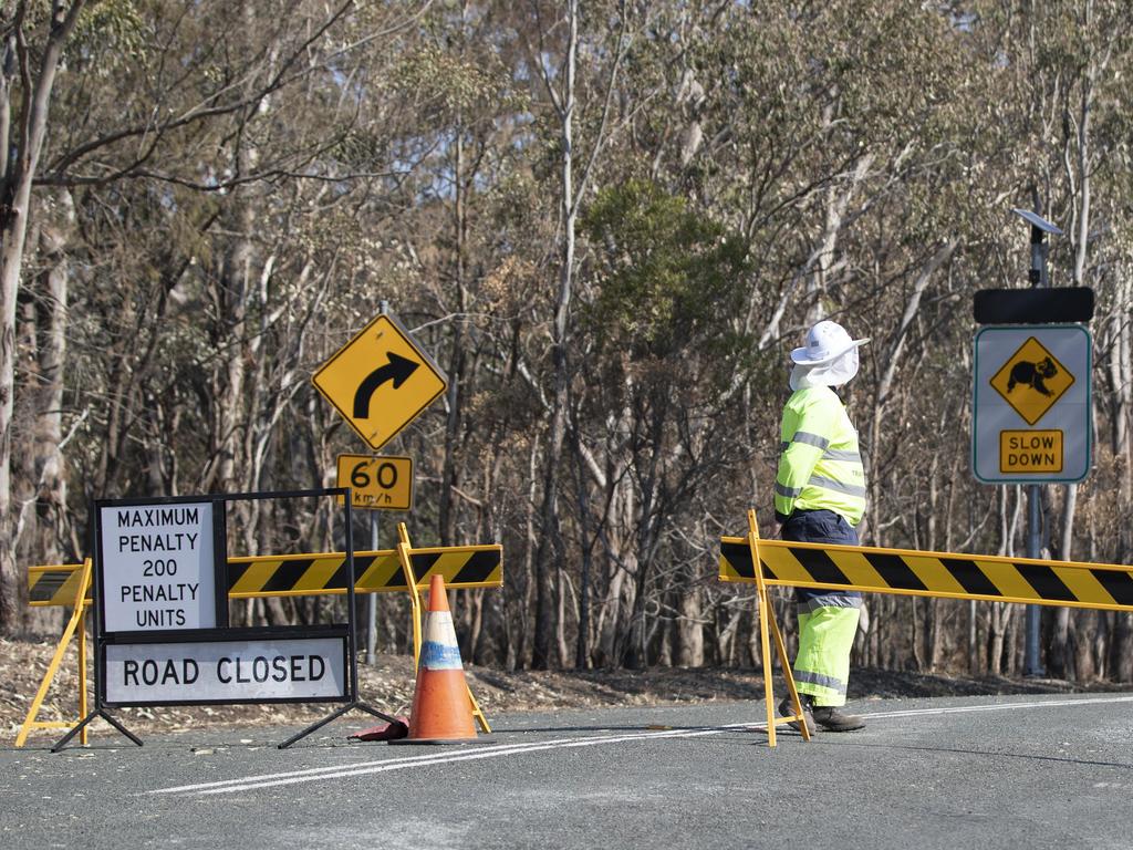 Some roads in the area remain closed to the public as the clean-up operation begins. Picture: Nigel Hallett