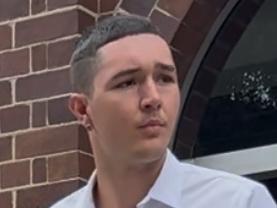 Emillio Martinez, 18, Bonnyrigg Heights, outside Manly Local COurt on Wednesday, January 29, 2025, where he faced  charges of riot and affray over a brawl at Manly on January 6.