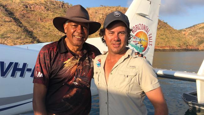 Troy Thomas, right, with actor Ernie Dingo. Source: Facebook