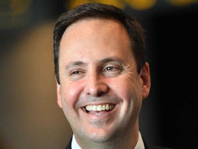 Minister for Trade Steve Ciobo speaks to the media during a press conference at the Adelaide Convention Centre in Adelaide, Wednesday, June 13, 2018. (AAP Image/David Mariuz) NO ARCHIVING