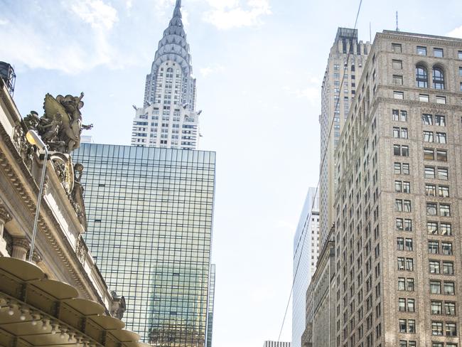 The view towards the Chrysler Building in New York.