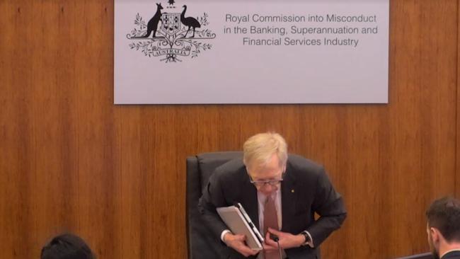 Royal Commissioner Kenneth Hayne steps down at the end of hearings for his landmark banking and financial services inquiry. Picture: Supplied