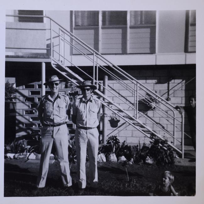 Fannie Bay Gaol prison officer Bill Jauncey (right) with colleague John Knight. Picture: Bill Jauncey