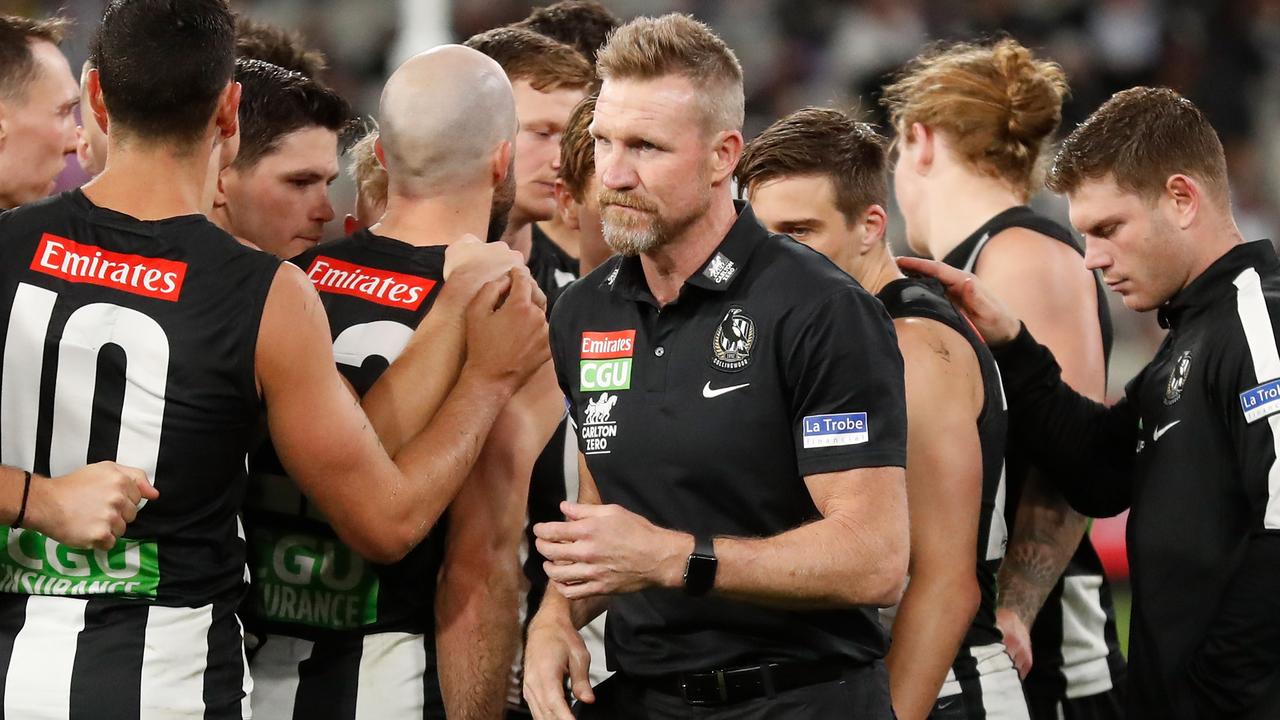 Nathan Buckley faces yet another defining moment as Collingwood coach (Photo by Michael Willson/AFL Photos via Getty Images).