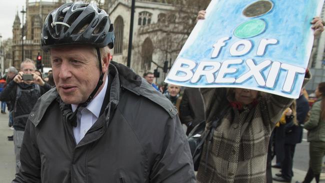 BBoris Johnson arrives outside parliament, in London. Picture: AP 