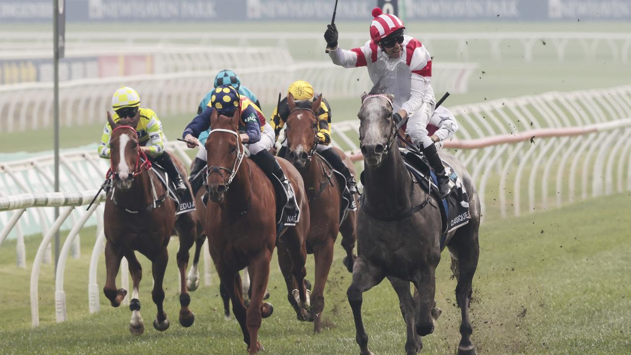 Kerrin McEvoy on Classique Legend wins last year’s TAB Everest at Royal Randwick Racecourse.