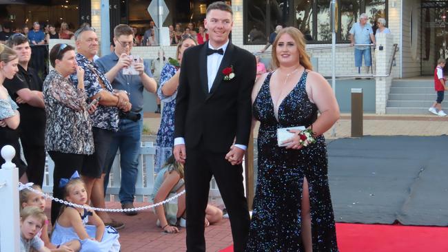 Students celebrating the Urangan State High School formal.