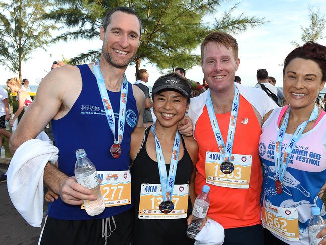 City2Surf 2017. Daniel Eakins, 40, Nightcliff - 4km Ryoko Jones, 40, Nightcliff - 4km Josh Jones, 30, Humpty Doo - 4km Amy Jones, 29, Humpty Doo - 4km. PICTURE: Patrina Malone