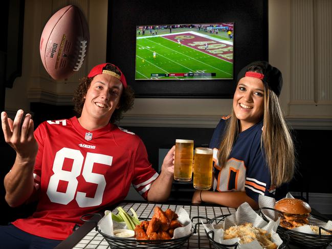 SUPER BOWL AT ELECTRA HOUSE HOTEL. Henry Vandenberg and Ruby Newman. Picture: Tricia Watkinosn