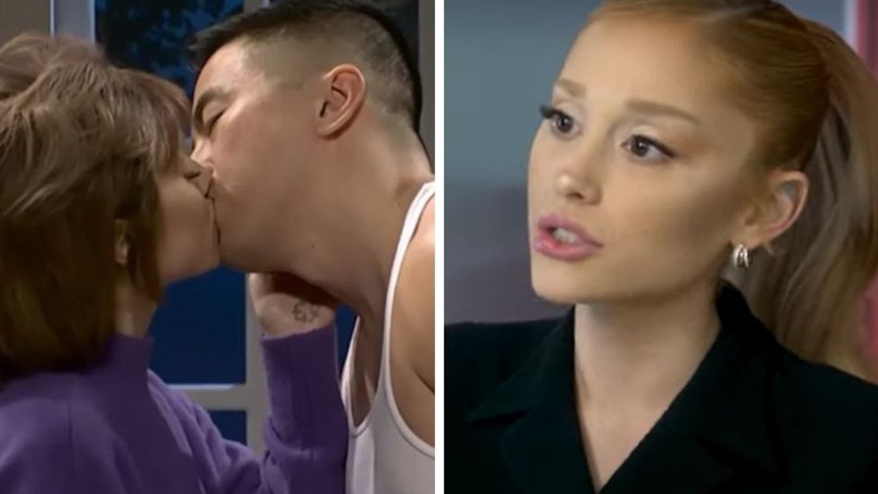 Ariana Grande co-star sorry for SNL kiss.