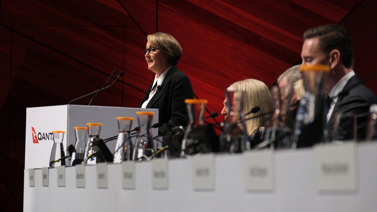 Qantas board grilled during tense annual meeting as shareholders