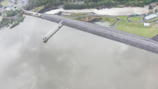 Hinze Dam continued to function through the storm. Picture: Supplied