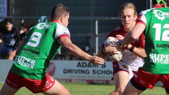 Wynnum Manly junior Liam Starhia in defence.