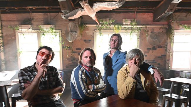 Band members, from left, Davey Lane, Andy Kent, Tim Rogers and Rusty Hopkinson are touring again to promote their 11th album. Picture: Lyndon Mechielsen