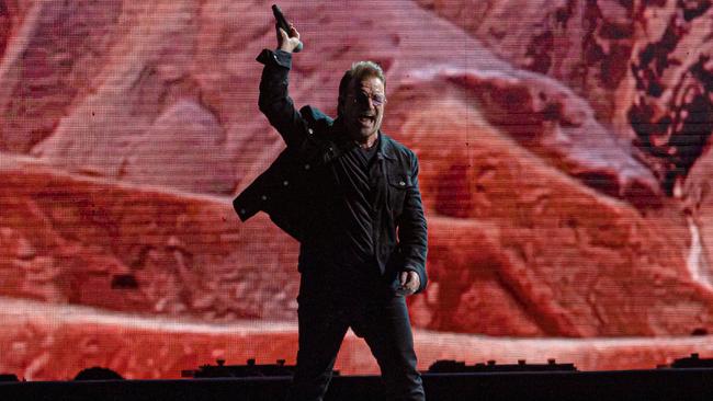 Bono wows the crowd. Picture: Jason Edwards