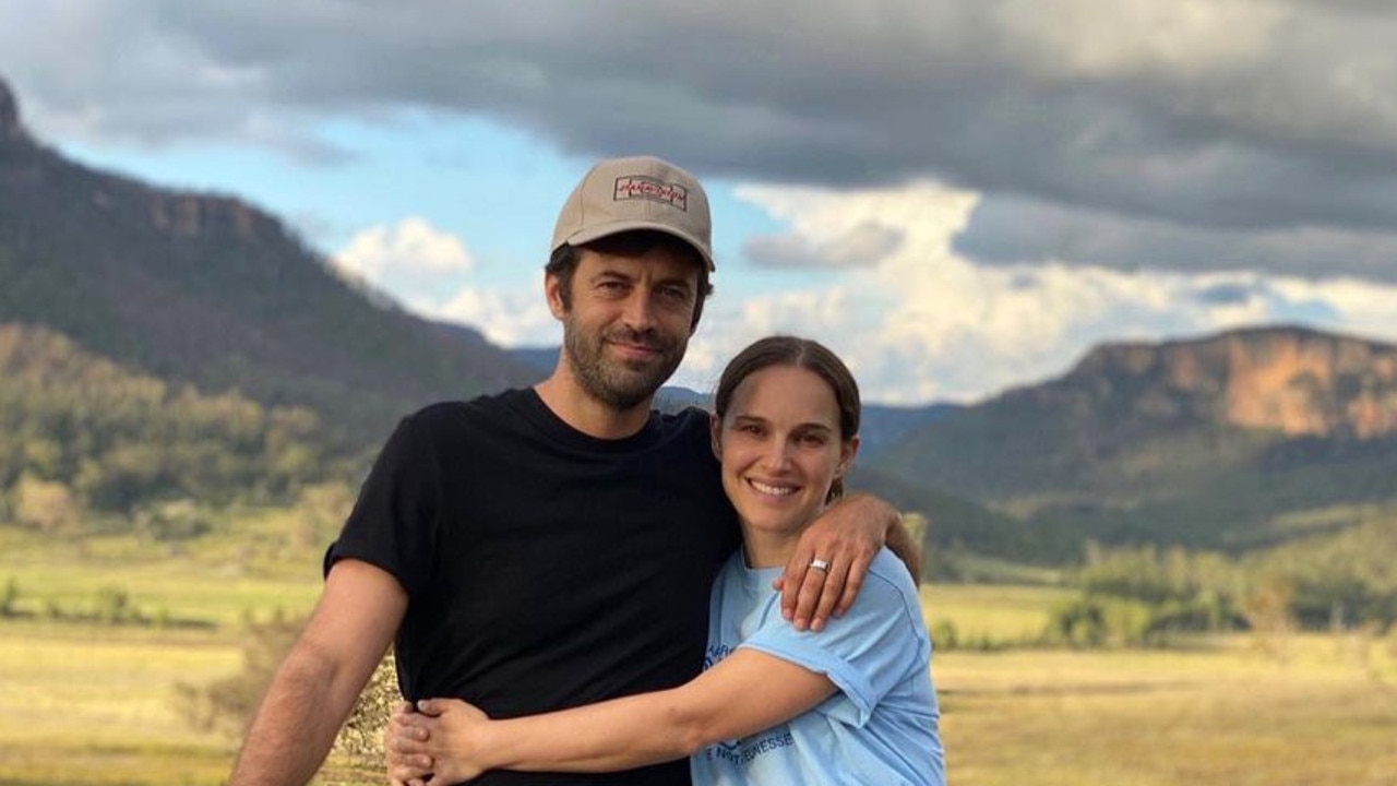 Natalie Portman and Benjamin Millepied at the Blue Mountains.