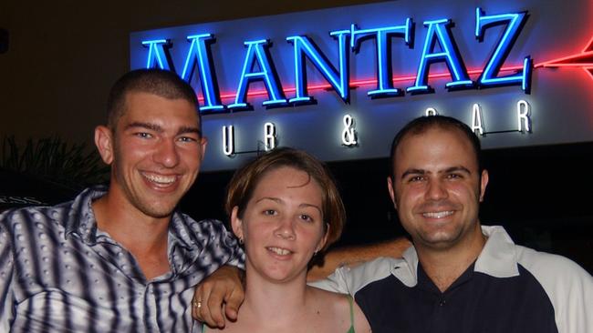 Brett Roberts, Tiffany Wilkinson & Andrew Anthony at Mantaz Club & Bar Pic Bryan Lynch AD346001