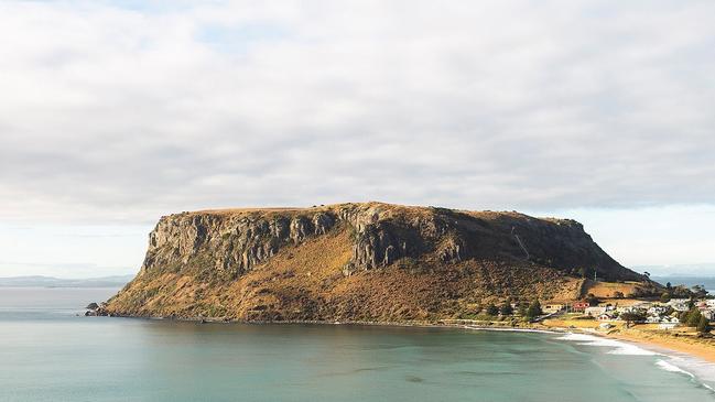 Stanley and the Tarkine: As you approach the beautifully preserved town the first thing you see is The Nut, a volcanic plug that rises 152m from the sea like a strange box above the bay. Picture: Louise Hawson