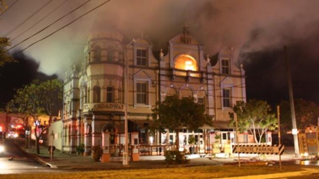 Brisbane's Broadway Hotel was extensively damaged by fire in 2010. Pic by reader Stephen Walker