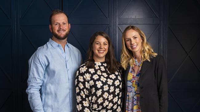 Sharesies co-chief executives Leighton Roberts, Sonya Williams and Brooke Roberts.