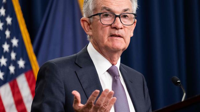 US Federal Reserve board chairman Jerome Powell last month after the third consecutive interest rate increase of 0.75 percentage point. Picture: AFP