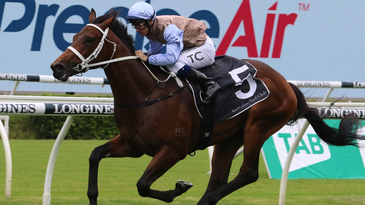 O'President winning Skyline Stakes. Photo: Grant Guy