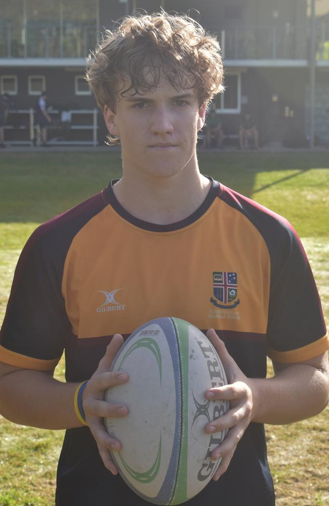 Zac Nichol has been identified as a player to watch for his Sunshine Coast Grammar rugby union team in 2022. Picture: Eddie Franklin