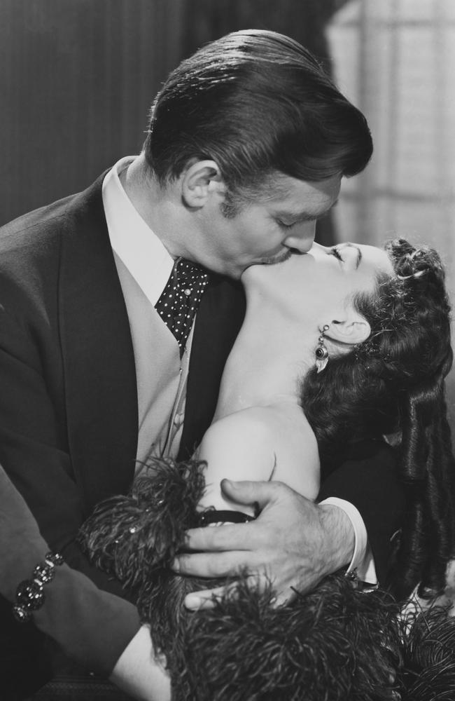 A corseted Vivien Leigh as Scarlett O'Hara and her man, some guy with a moustache in 'Gone with the Wind'. Photo by Clarence Sinclair Bull/Archive Photos/Getty Images