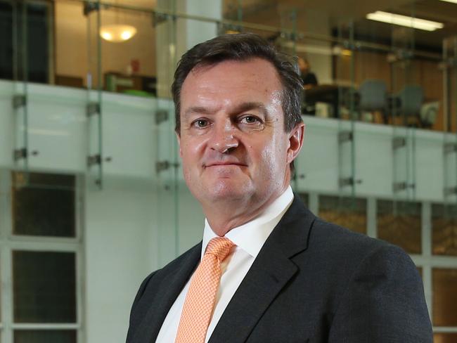 24/03/2023. Challenger CEO Nick Hamilton, photographed at their offices in Sydney. Challenger is the biggest retirement provider of fixed income in Australia. Britta Campion / The Australian