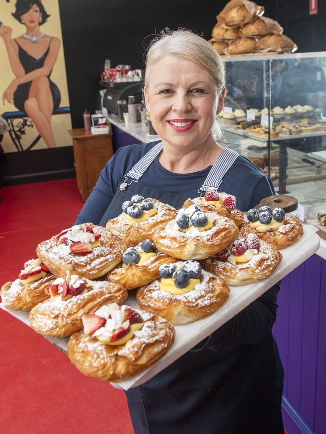 Kara Glenn-Smith at My Little Blueberry cafe in the Nolan's Block at Crows Nest. Picture: Nev Madsen.