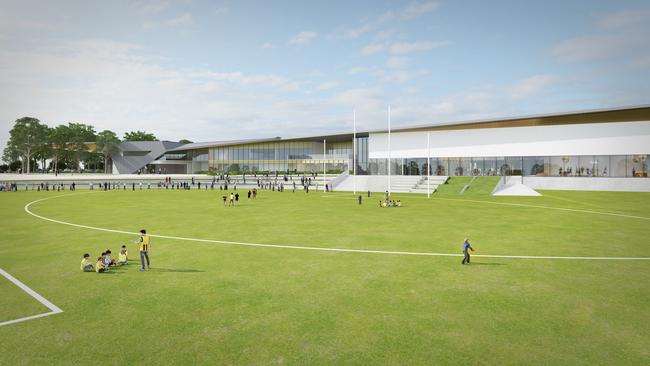 An artists impression of Hawthorn’s new base.