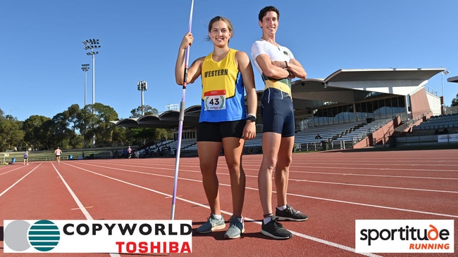 Western Athletics Club javelin thrower Salumi Robberts and Pembroke sprinter Liam Moss are two to watch at the 2021 Copyworld Toshiba SA Track and Field Championships. The three-day event will be live streamed by The Advertiser and The Messenger. Picture: Keryn Stevens