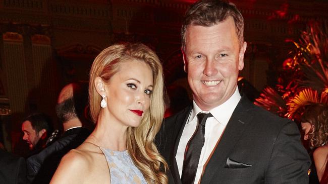 Kelly Landry and Anthony Bell attend The Gold Dinner in 2015, a fundraiser for the Sydney Children’s Hospital. Picture: Chloe Paul